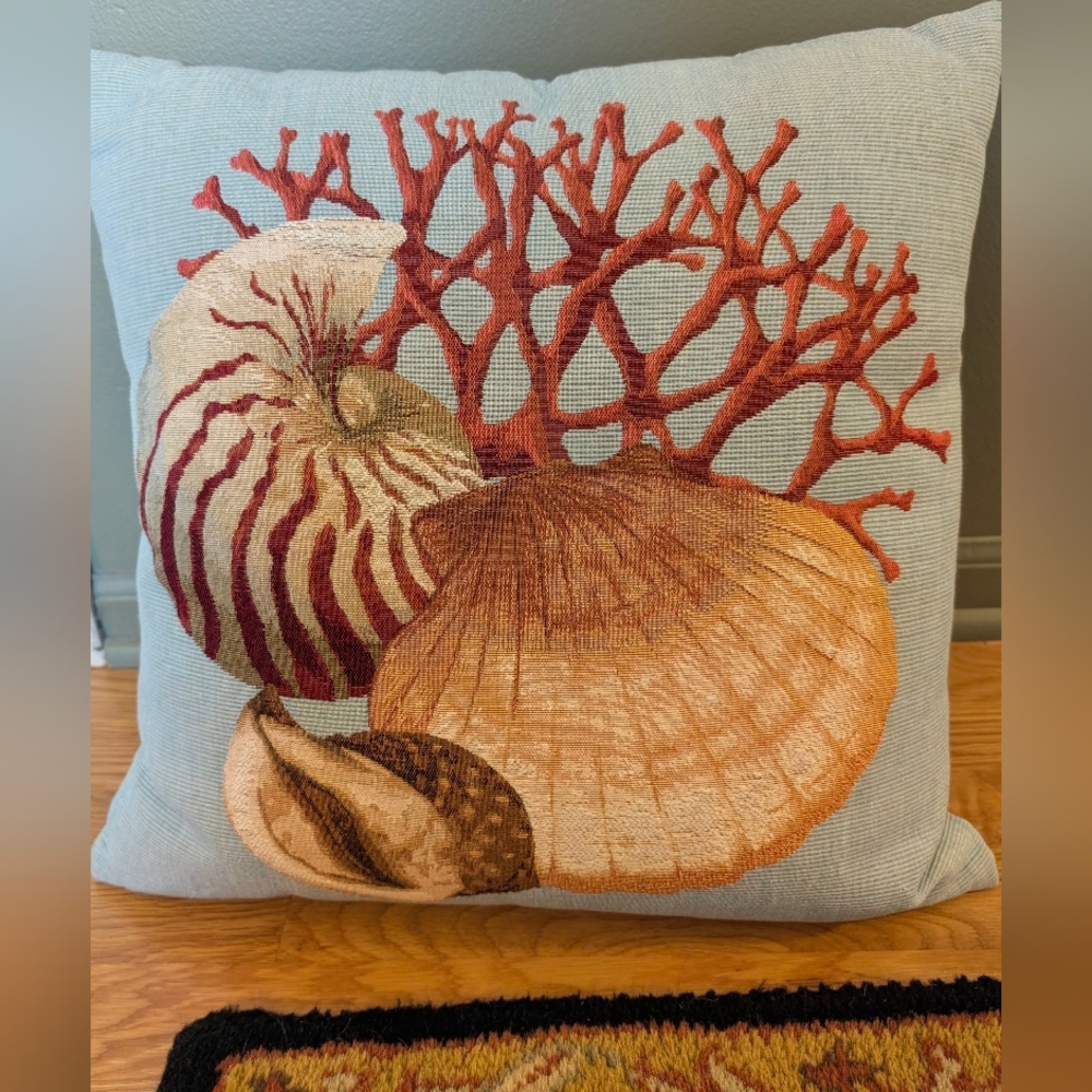 ART de LYS Tapestry Shell Pillow